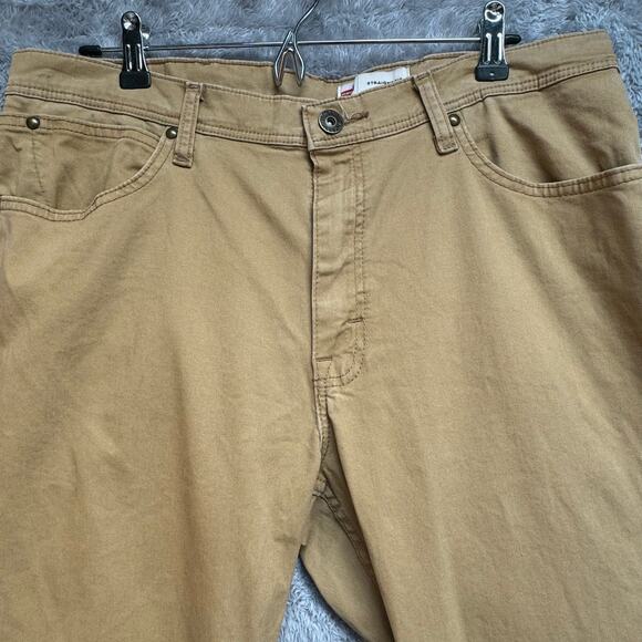 Wrangler Stretch Twill Straight 5 Fit Pocket Pant Men 34x32 Brushed Almond Gold - Picture 4 of 10